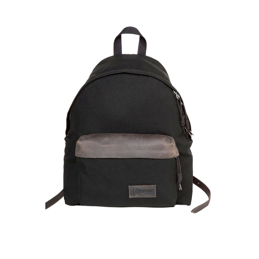NWT Eastpak Backpack RAVEN AXER Black Cordura Canvas & Leather 24L Padded Pak'r